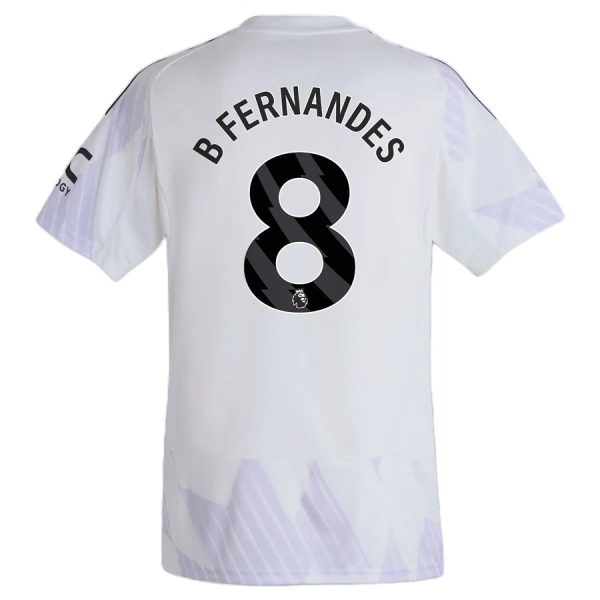 Conjunto Manchester United Bruno Fernandes 8 Visitante 2025/2026 Niño