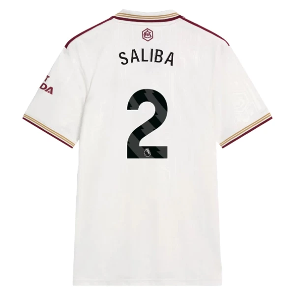 Camiseta Arsenal William Saliba 2 Tercera Equipación 2025/2026