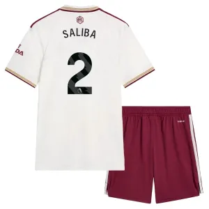 Conjunto Arsenal William Saliba 2 Tercera Equipación 2025/2026 Niño