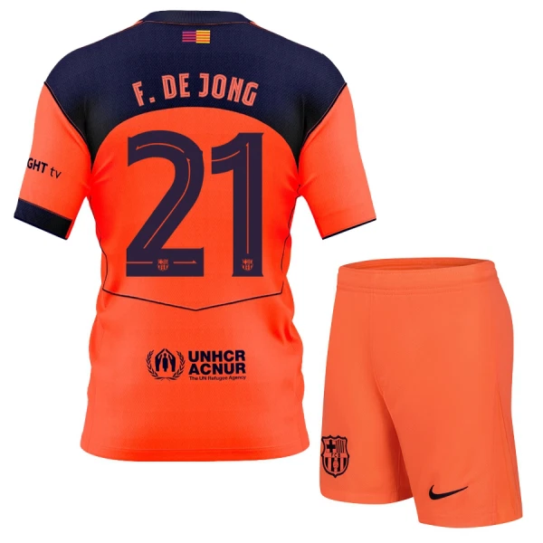 Conjunto FC Barcelona Frenkie de Jong 21 Tercera Equipación 2025/2026 Niño