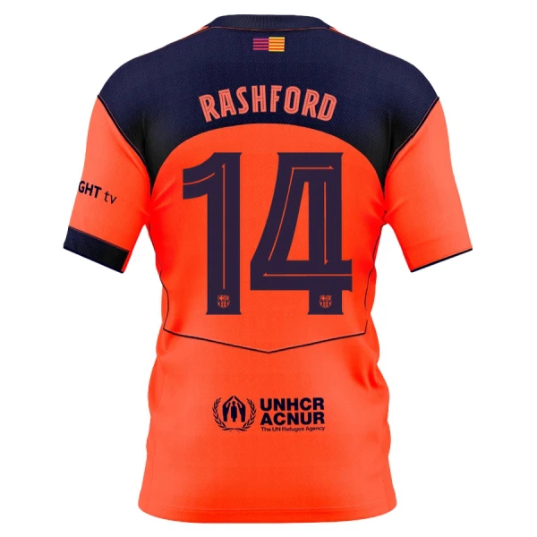Conjunto FC Barcelona Marcus Rashford 14 Tercera Equipación 2025/2026 Niño