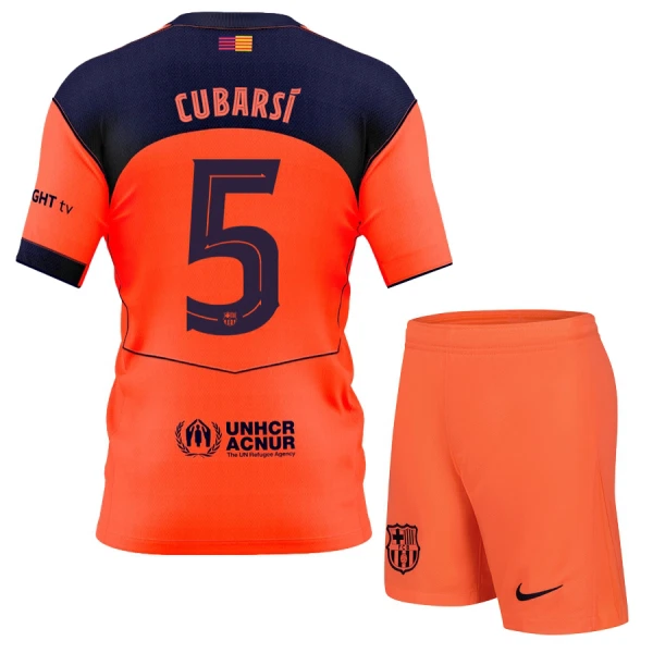 Conjunto FC Barcelona Pau Cubarsí 5 Tercera Equipación 2025/2026 Niño