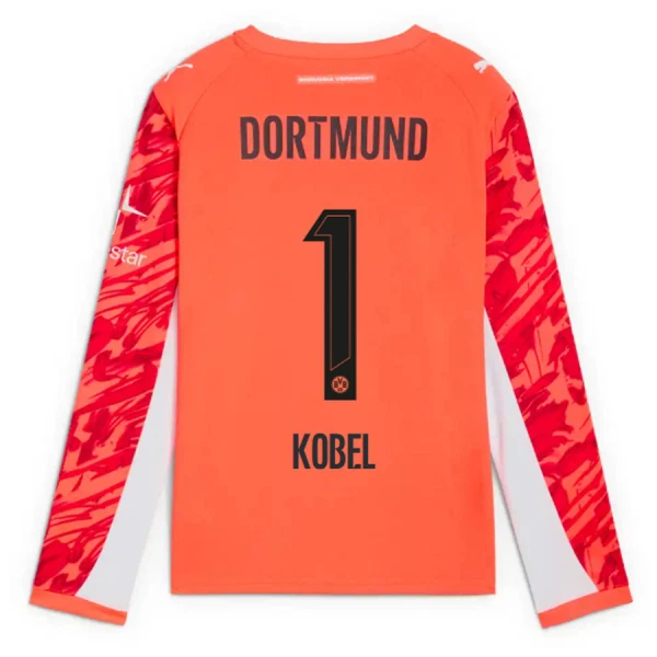 Camiseta Borussia Dortmund Gregor Kobel 1 Portero 2025/2026 Rojo Manga Larga