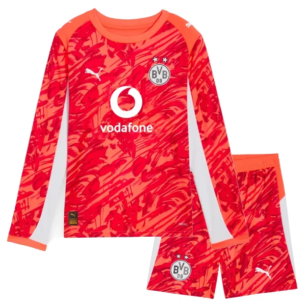 Conjunto Borussia Dortmund Portero 2025/2026 Niño Rojo Manga Larga