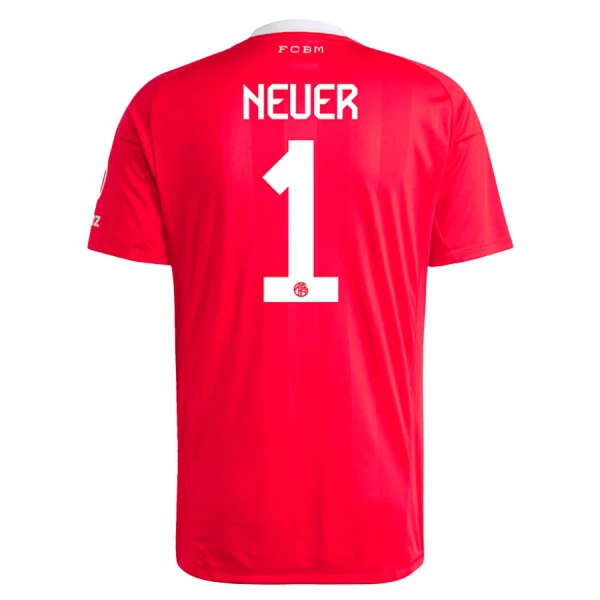 Conjunto FC Bayern Múnich Manuel Neuer 1 Portero 2025/2026 Niño Rojo