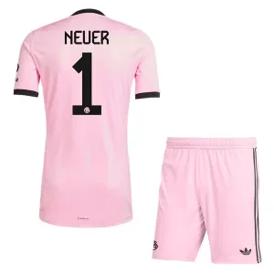 Conjunto FC Bayern Múnich Manuel Neuer 1 Portero 2025/2026 Niño Rosa