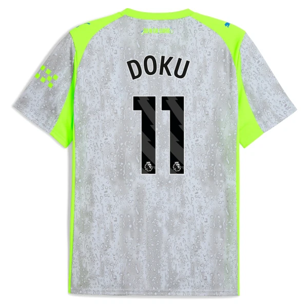 Camiseta Manchester City Jérémy Doku 11 Tercera Equipación 2025/2026