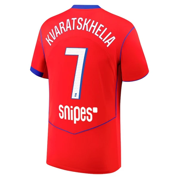 Camiseta PSG Khvicha Kvaratskhelia 7 Tercera Equipación 2025/2026