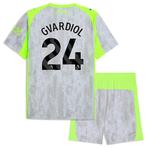 Conjunto Manchester City Josko Gvardiol 24 Tercera Equipación 2025/2026 Niño