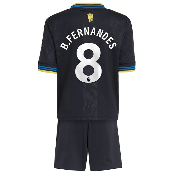 Conjunto Manchester United Bruno Fernandes 8 Tercera Equipación 2025/2026 Niño