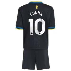 Conjunto Manchester United Matheus Cunha 10 Tercera Equipación 2025/2026 Niño