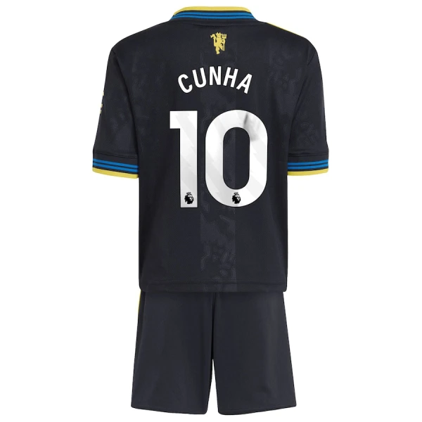 Conjunto Manchester United Matheus Cunha 10 Tercera Equipación 2025/2026 Niño
