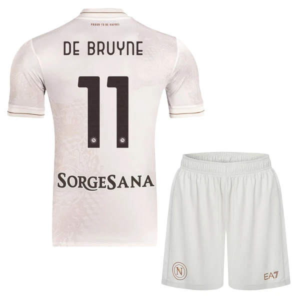 Conjunto SSC Napoli Kevin De Bruyne 11 Visitante 2025/2026 Niño
