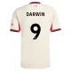 Camiseta Liverpool Darwin Núñez 9 Visitante 2025/2026 Camiseta Liverpool Darwin Núñez 9 Visitante 2025/2026