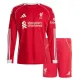 Conjunto Liverpool Local 2025/2026 Niño Manga Larga
