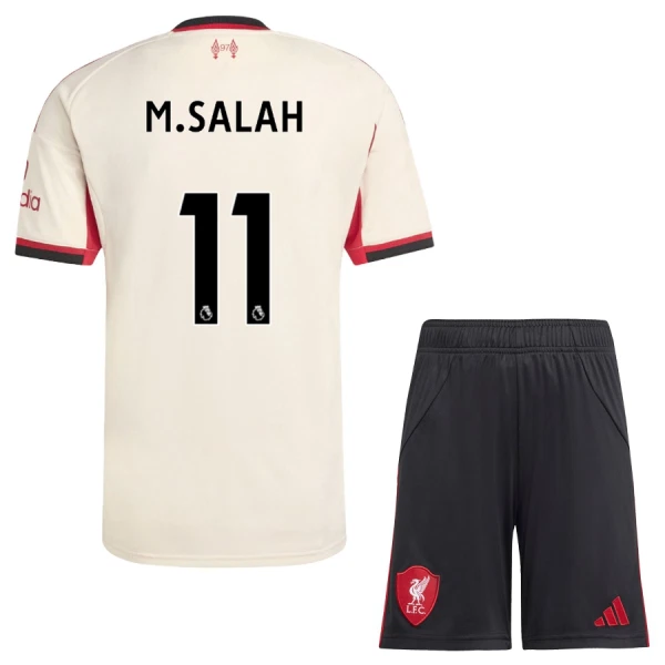 Conjunto Liverpool Mohamed Salah 11 Visitante 2025/2026 Niño