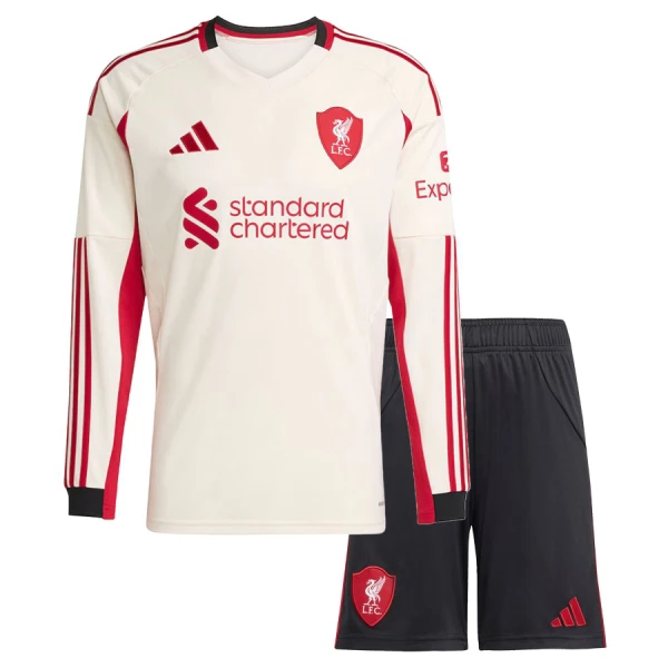 Conjunto Liverpool Visitante 2025/2026 Niño Manga Larga
