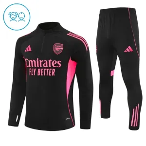 Conjunto de Sudadera 1/4 Zip Arsenal 2025/2026 Niño Negro