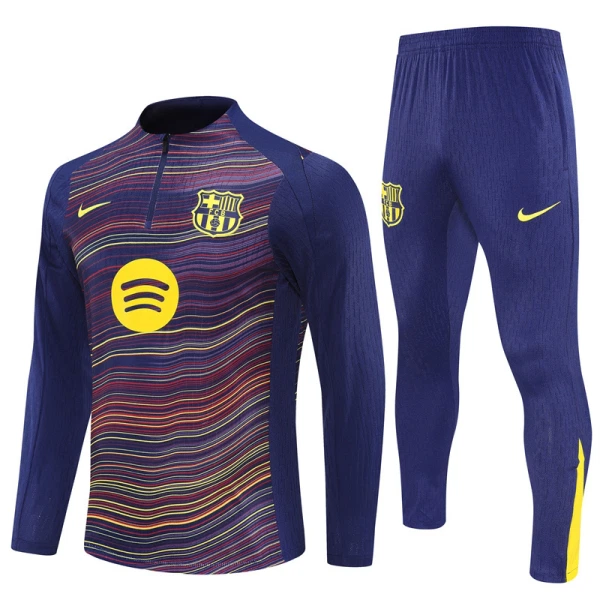 Conjunto de Sudadera 1/4 Zip FC Barcelona 2025/2026 Azul marino