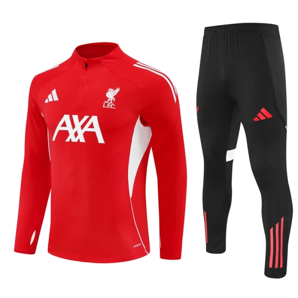 Conjunto de Sudadera 1/4 Zip Liverpool 2025/2026 Rojo