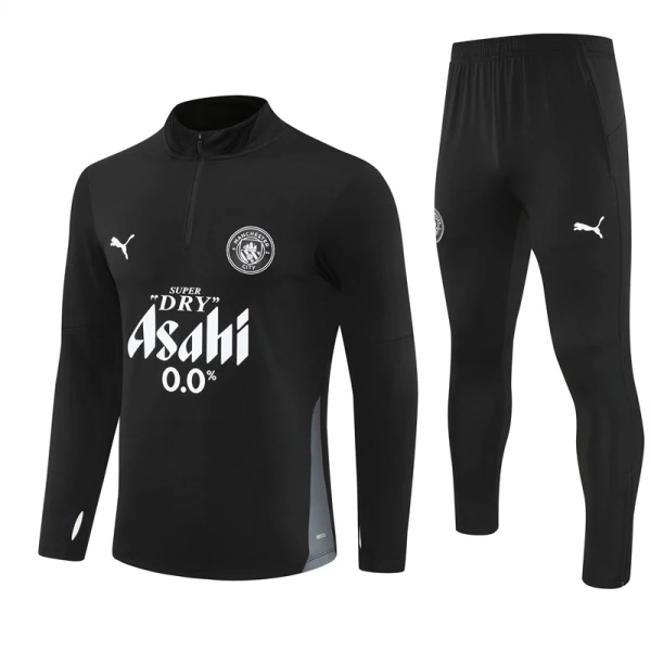 Conjunto de Sudadera 1/4 Zip Manchester City 2025/2026 Negro