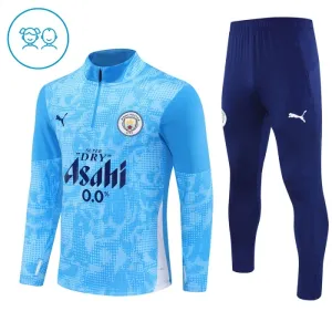 Conjunto de Sudadera 1/4 Zip Manchester City 2025/2026 Niño Azul