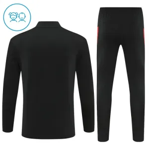 Conjunto de Sudadera 1/4 Zip Portugal 2025/2026 Niño Negro