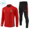 Conjunto de Sudadera 1/4 Zip Portugal 2025/2026 Niño Rojo