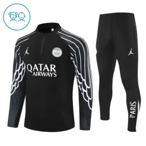 Conjunto de Sudadera 1/4 Zip PSG 2025/2026 Niño Negro