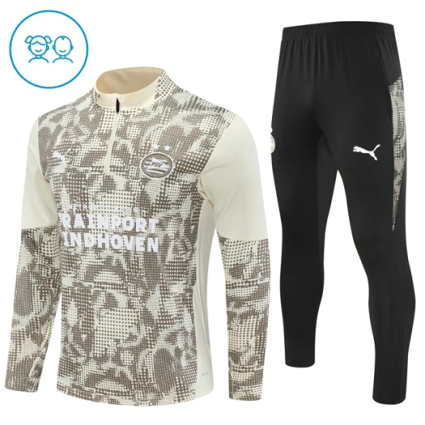 Conjunto de Sudadera 1/4 Zip PSV Eindhoven 2025/2026 Niño Gris