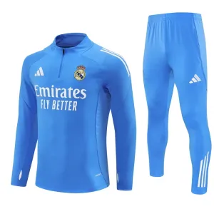 Conjunto de Sudadera 1/4 Zip Real Madrid 2025/2026 Azul