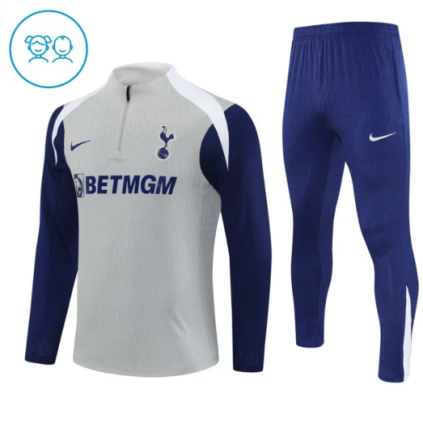 Conjunto de Sudadera 1/4 Zip Tottenham Hotspur 2025/2026 Niño Gris