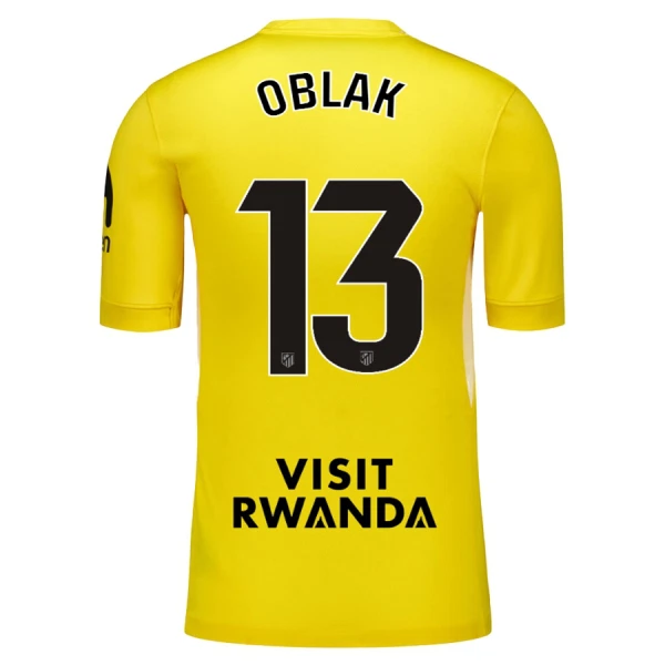 Conjunto Atlético Madrid Jan Oblak 13 Portero 2025/2026 Niño Amarillo
