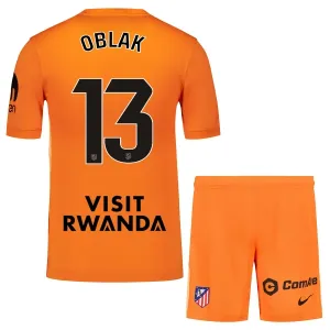 Conjunto Atlético Madrid Jan Oblak 13 Portero 2025/2026 Niño Naranja