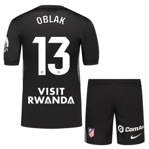 Conjunto Atlético Madrid Jan Oblak 13 Portero 2025/2026 Niño Negro
