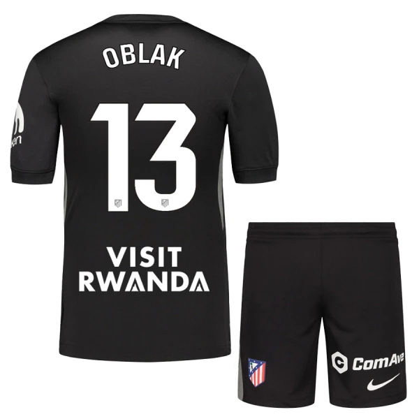 Conjunto Atlético Madrid Jan Oblak 13 Portero 2025/2026 Niño Negro