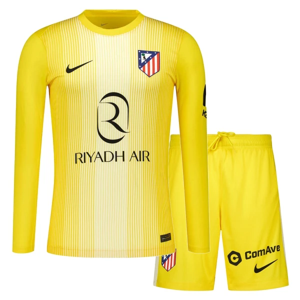 Conjunto Atlético Madrid Portero 2025/2026 Niño Amarillo Manga Larga