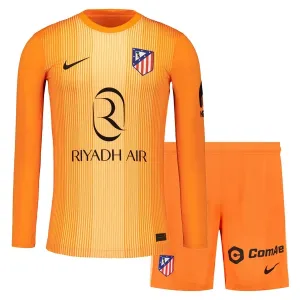 Conjunto Atlético Madrid Portero 2025/2026 Niño Naranja Manga Larga
