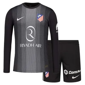 Conjunto Atlético Madrid Portero 2025/2026 Niño Negro Manga Larga