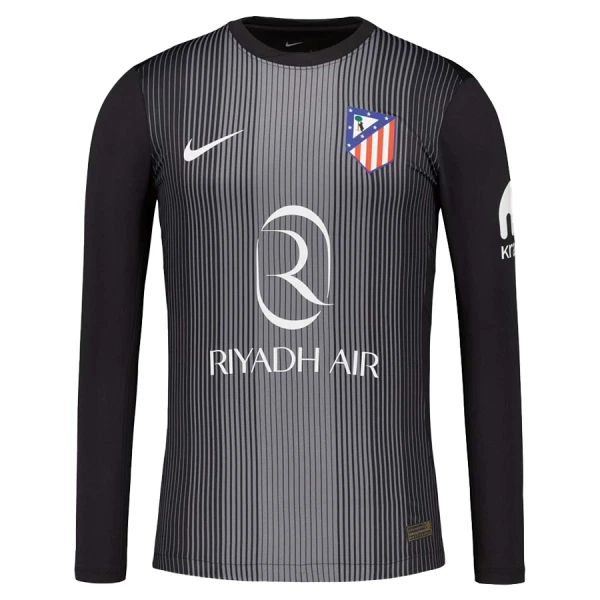 Conjunto Atlético Madrid Portero 2025/2026 Niño Negro Manga Larga