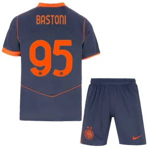 Conjunto Inter de Milán Alessandro Bastoni 95 Tercera Equipación 2025/2026 Niño