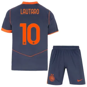 Conjunto Inter de Milán Lautaro Martínez 10 Tercera Equipación 2025/2026 Niño