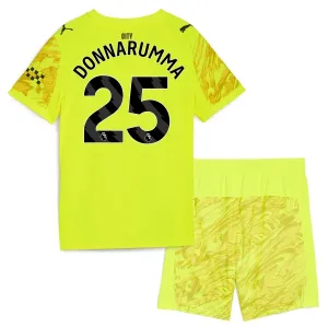 Conjunto Manchester City Gianluigi Donnarumma 25 Portero 2025/2026 Niño Amarillo
