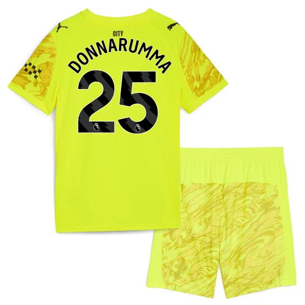Conjunto Manchester City Gianluigi Donnarumma 25 Portero 2025/2026 Niño Amarillo
