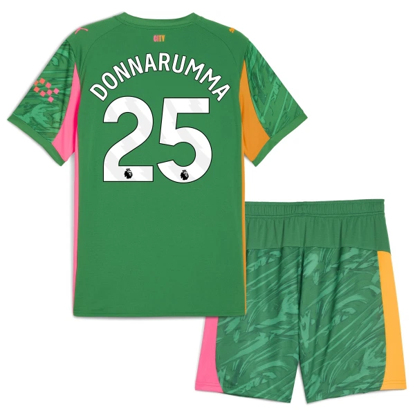 Conjunto Manchester City Gianluigi Donnarumma 25 Portero 2025/2026 Niño Verde