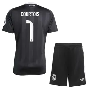 Conjunto Real Madrid Thibaut Courtois 1 Portero 2025/2026 Niño Negro