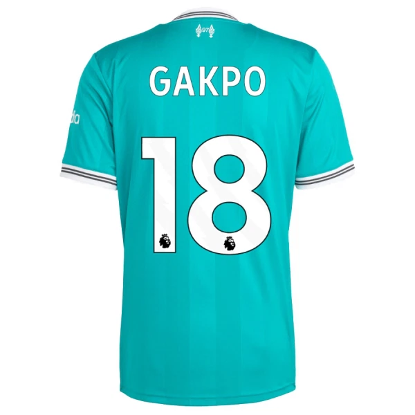 Camiseta Liverpool Cody Gakpo 18 Tercera Equipación 2025/2026