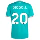 Camiseta Liverpool Diogo Jota 20 Tercera Equipación 2025/2026