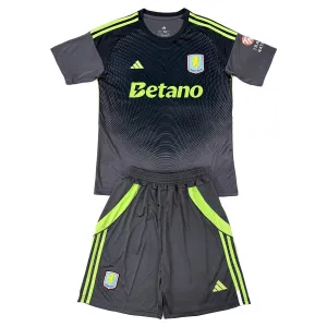 Conjunto Aston Villa Portero 2025/2026 Niño Negro