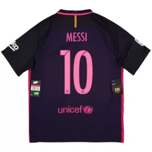 Camiseta Barcelona Lionel Messi 10 2016-17 Visitante Retro